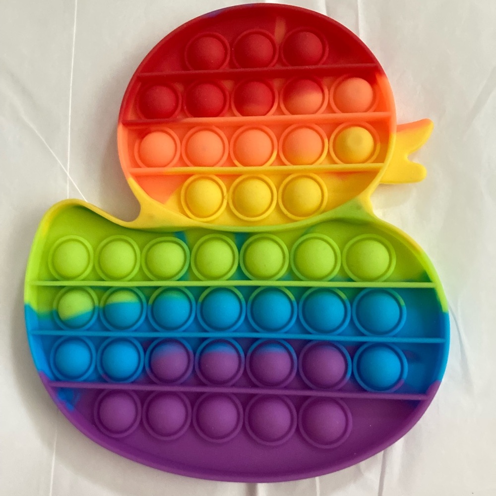 Rainbow Duck Pop It Fidget Toy
